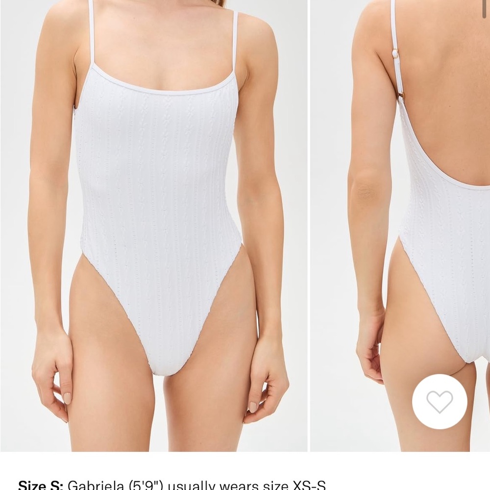 L*Space White Textured Swimsuit